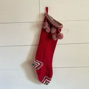 Hand chunky Knit christmas stocking